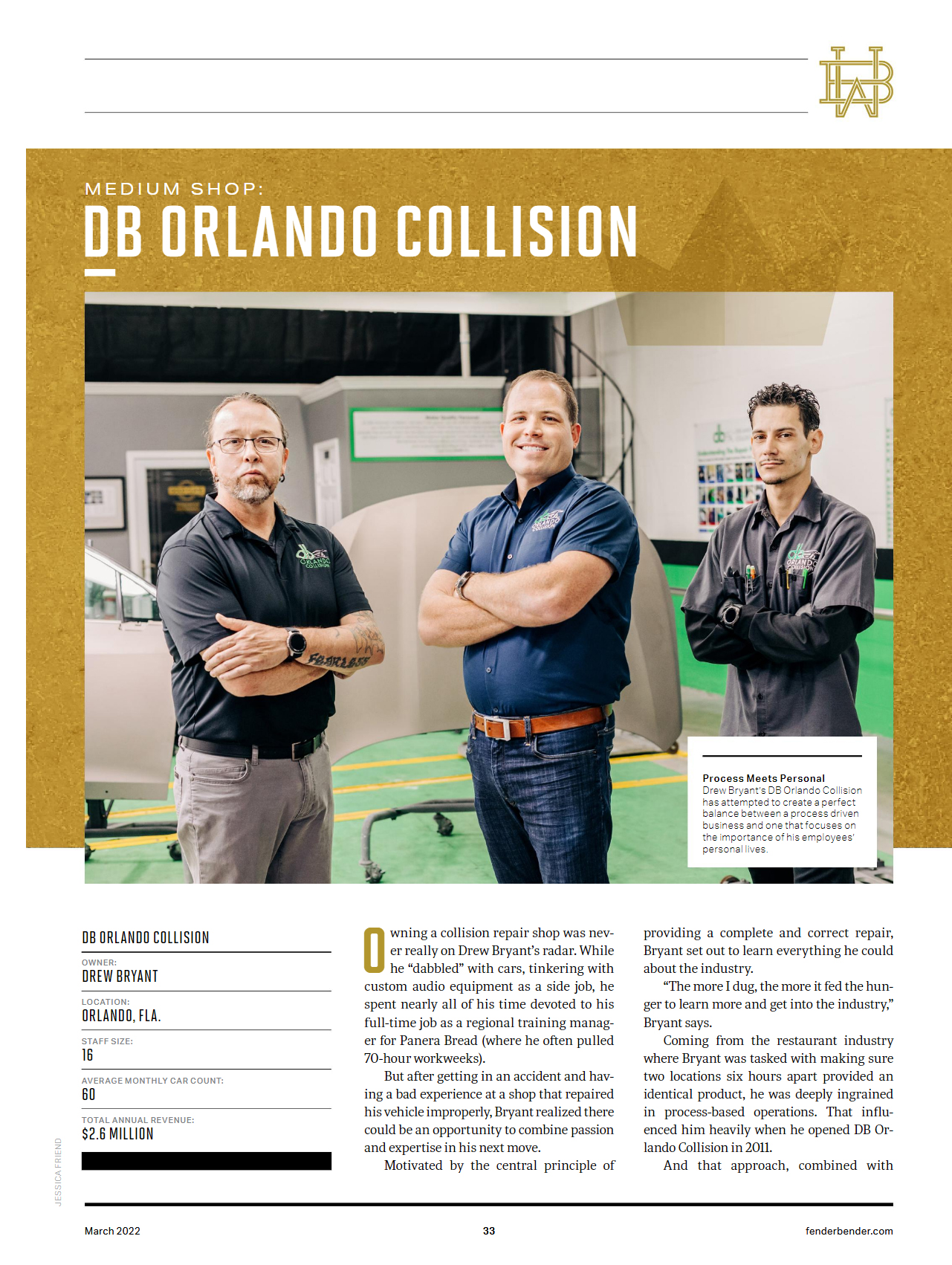 Digital Edition March 2022 | Fender Bender | db Orlando Collision Inc.