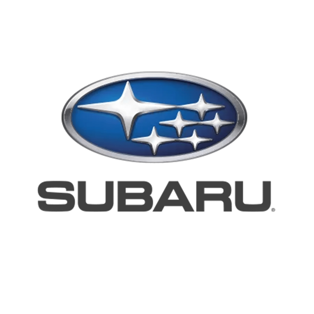 Subaru logo with blue oval and five stars, representing Subaru-certified collision repair services emphasizing safety and factory standards.