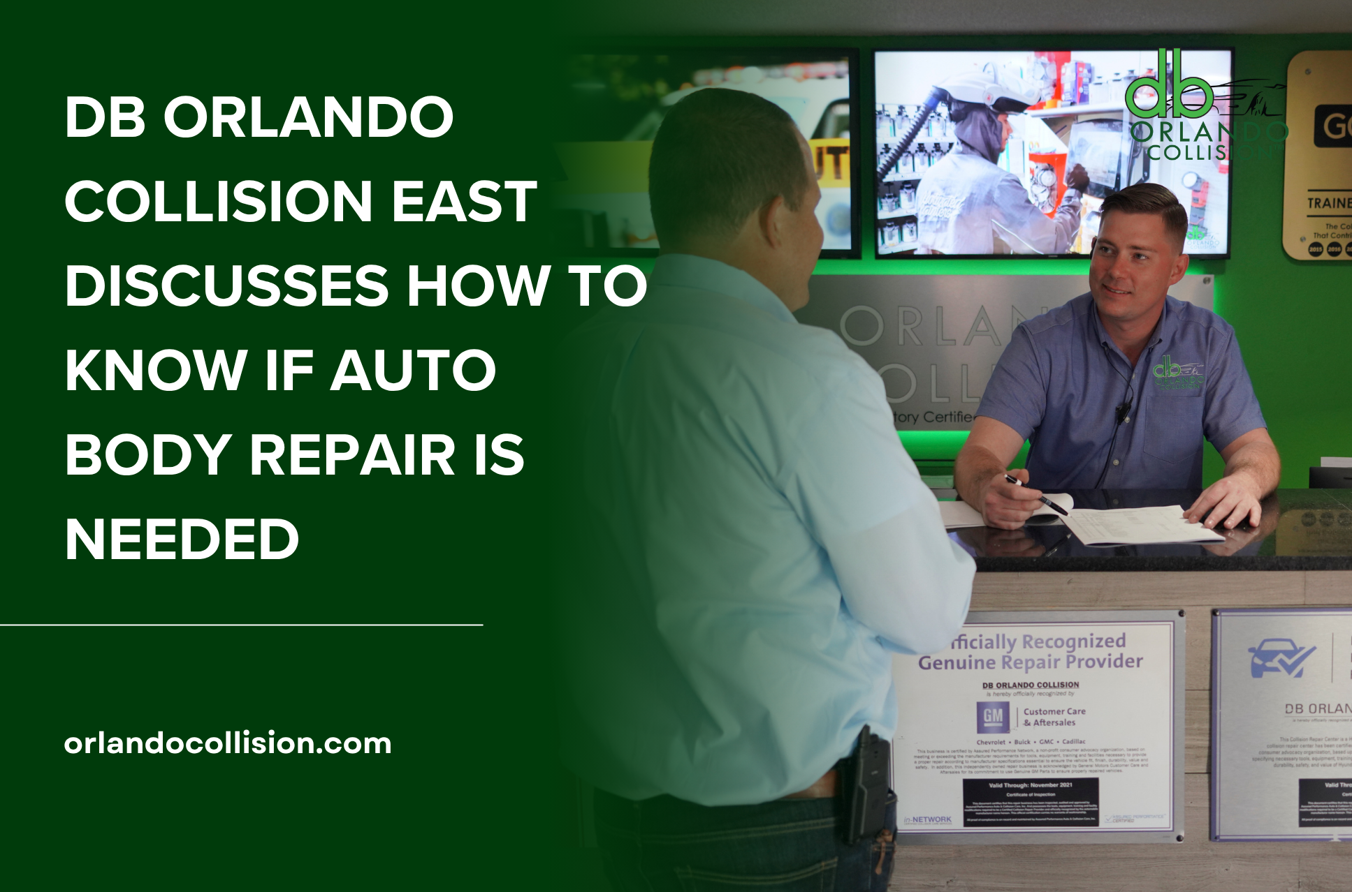DB Orlando Collision East auto body repair assessment